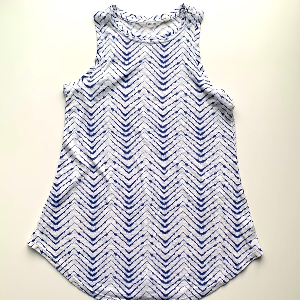 Athleta Racerback Muscle Tank Top Tie Dye XS
